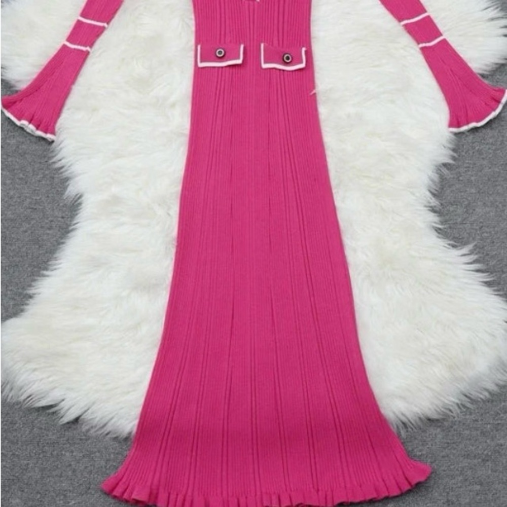 Pink Queen Apparel Bodycon Sweater Dress 2025, Slim Fit Size Small - Picture 11 of 13